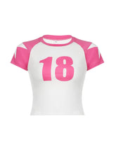 Nissa Letter Print Crop T-Shirt