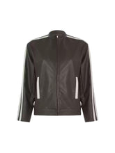 Leeah Striped Faux Leather