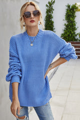 Large Size Loose Long-Sleeved Knitted Pullover