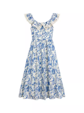 Summer floral dress printed holiday dress