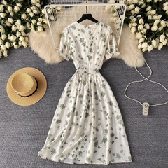 Women's summer V-neck floral dress