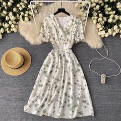Women's summer V-neck floral dress