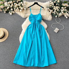 A-line Straps Summer Dress ,