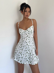 women's suspender floral dress