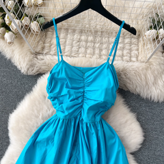 A-line Straps Summer Dress ,