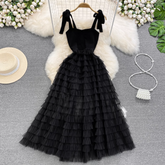 Black A-line Tulle Dress ,