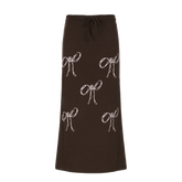 Bow Print Maxi Skirt