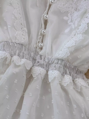 women's summer retro high-end lace dress