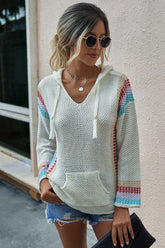 Hooded Long-sleeved Pullover