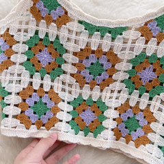 Knitted camisole women's summer hollow pattern design top