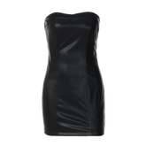 Ellia Leather Mini Dress