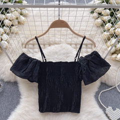women's summer ruffled top