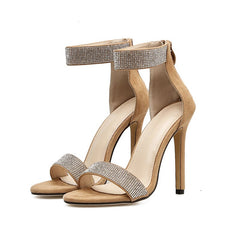 Bling Ankle Strap Cover High Heels Sandals
