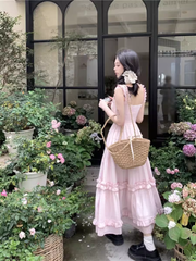 women's summer polka dot suspender dress