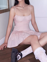 Pink A-line Mini Dress