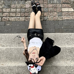 Myana Leather Mini Skirt