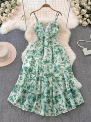 summer printed chiffon skirt