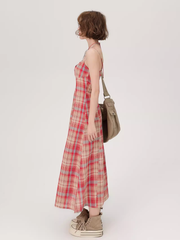 women's summer retro suspender dress