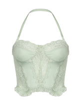 Hellen Lace Halterneck Crop Top