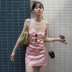 Nashley Striped Backless Dress