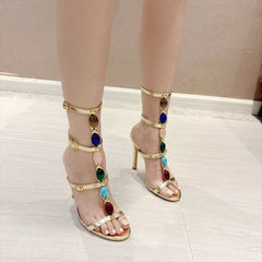 Nitara Gemstone Strappy Heels