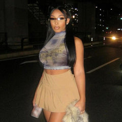 Halsey Halter Neck Crop Top