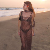 Calani Printed Mesh Maxi Dress