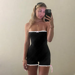 Melony Strapless Basic Romper