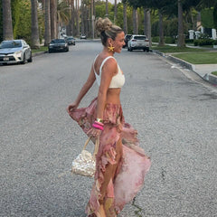 Charlotte Floral Layered Skirt