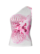 Shira Large Floral Print One Shoulder Top