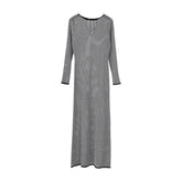 Thais Knit Striped Maxi Dress