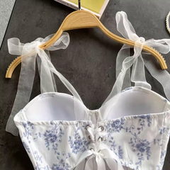 Straps Floral Top ,