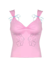 Zulay Rabbit Print Top