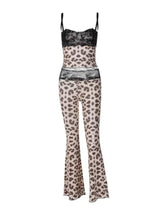 Samora Leopard Mesh Camisole Set