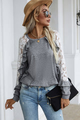 Lace Patchwork Ruffles T-Shirt