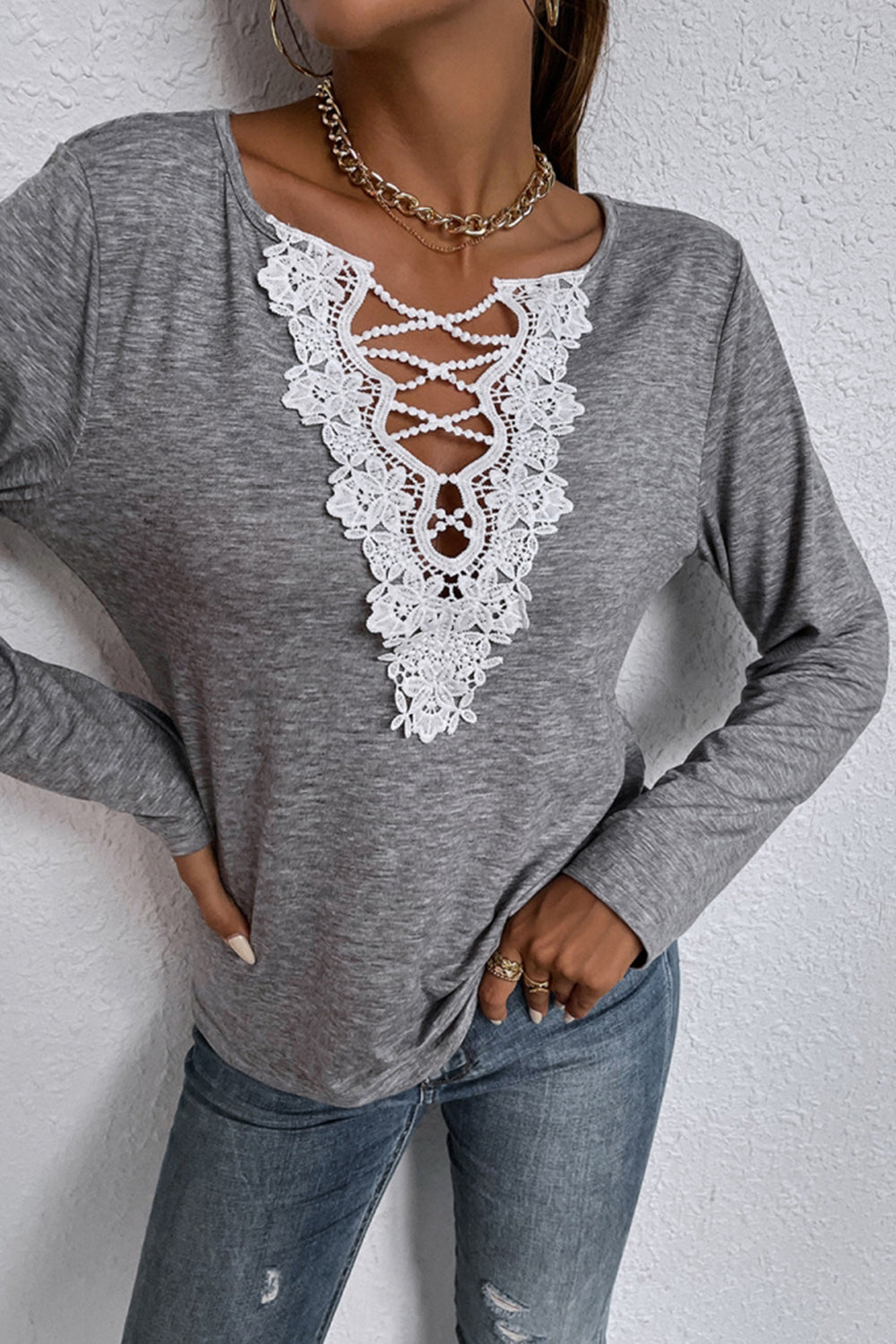 Lace Patchwork Blouse