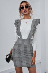 Houndstooth Suspender Dress