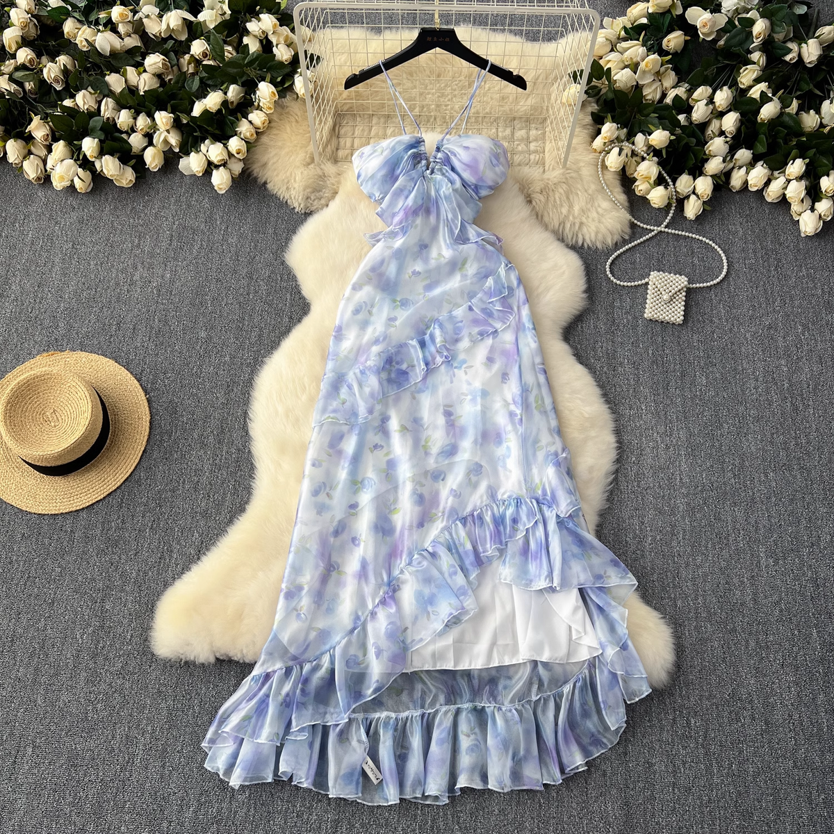 women's summer red dress