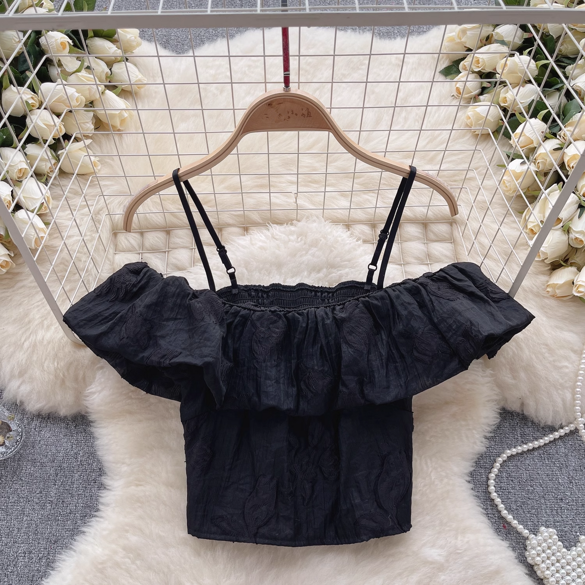 women's summer ruffled top