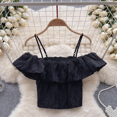 women's summer ruffled top