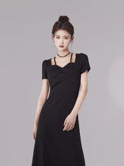 women's black dress