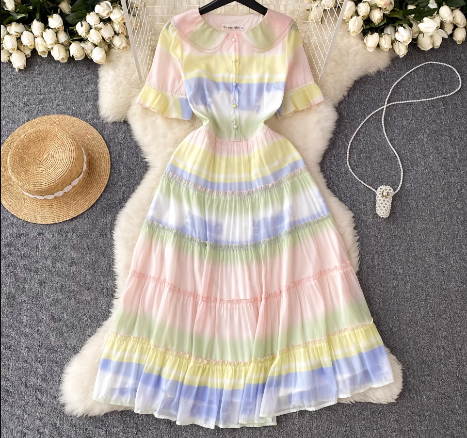 women's summer chiffon dress ,