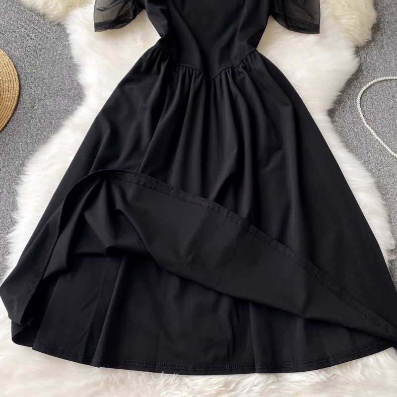 Vintage A-line Black Dress ,