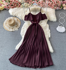 Cute A line dress off shoulder fashion dress maxi dress ,