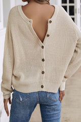 Backwards Solid Color Cardigan