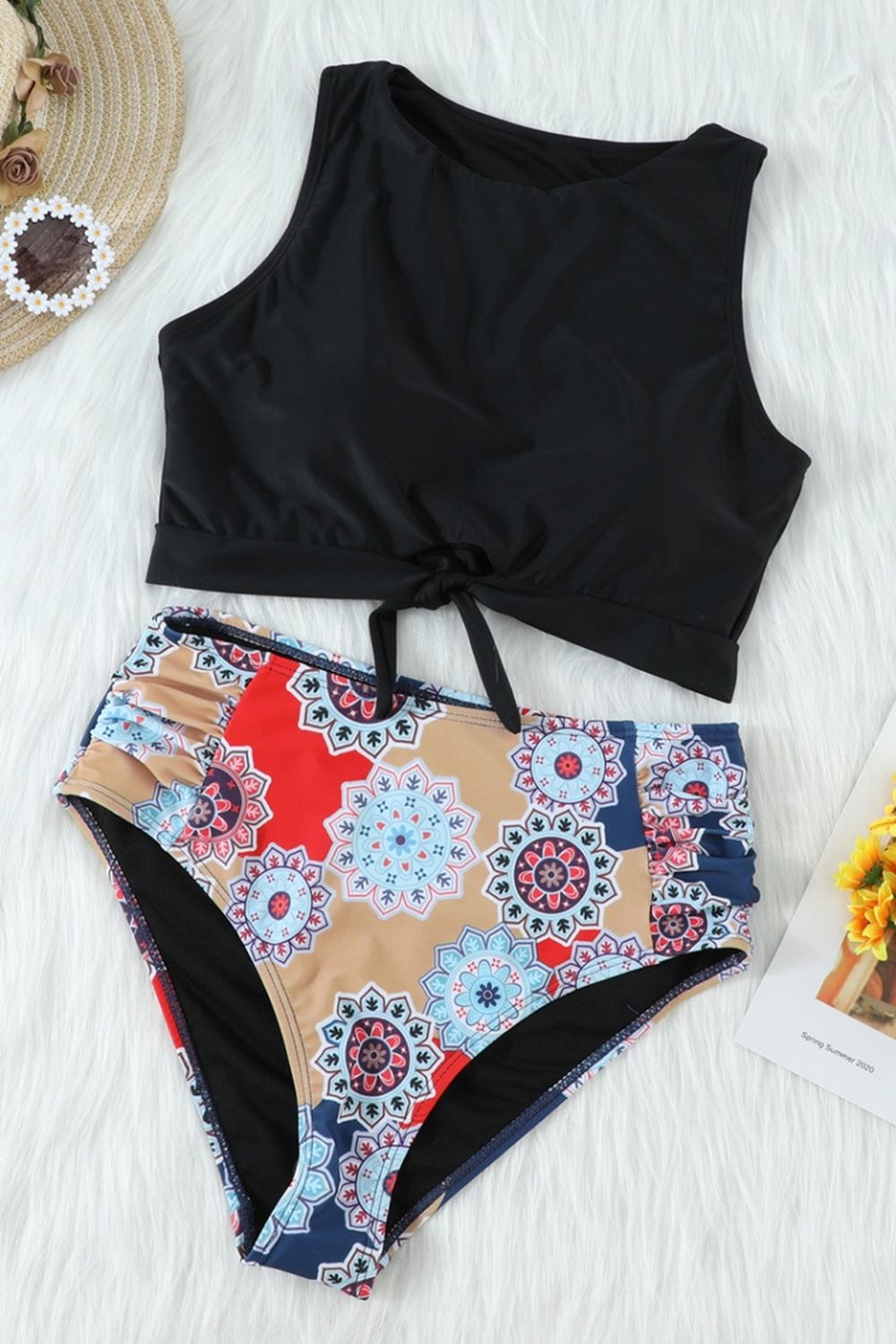 Bow High Waist Triangle Bikini