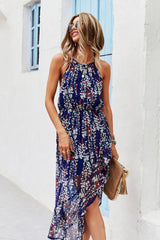 Irregular Print A-Line Dress