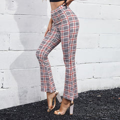 High waist Slim fit Printed Wide leg Pants