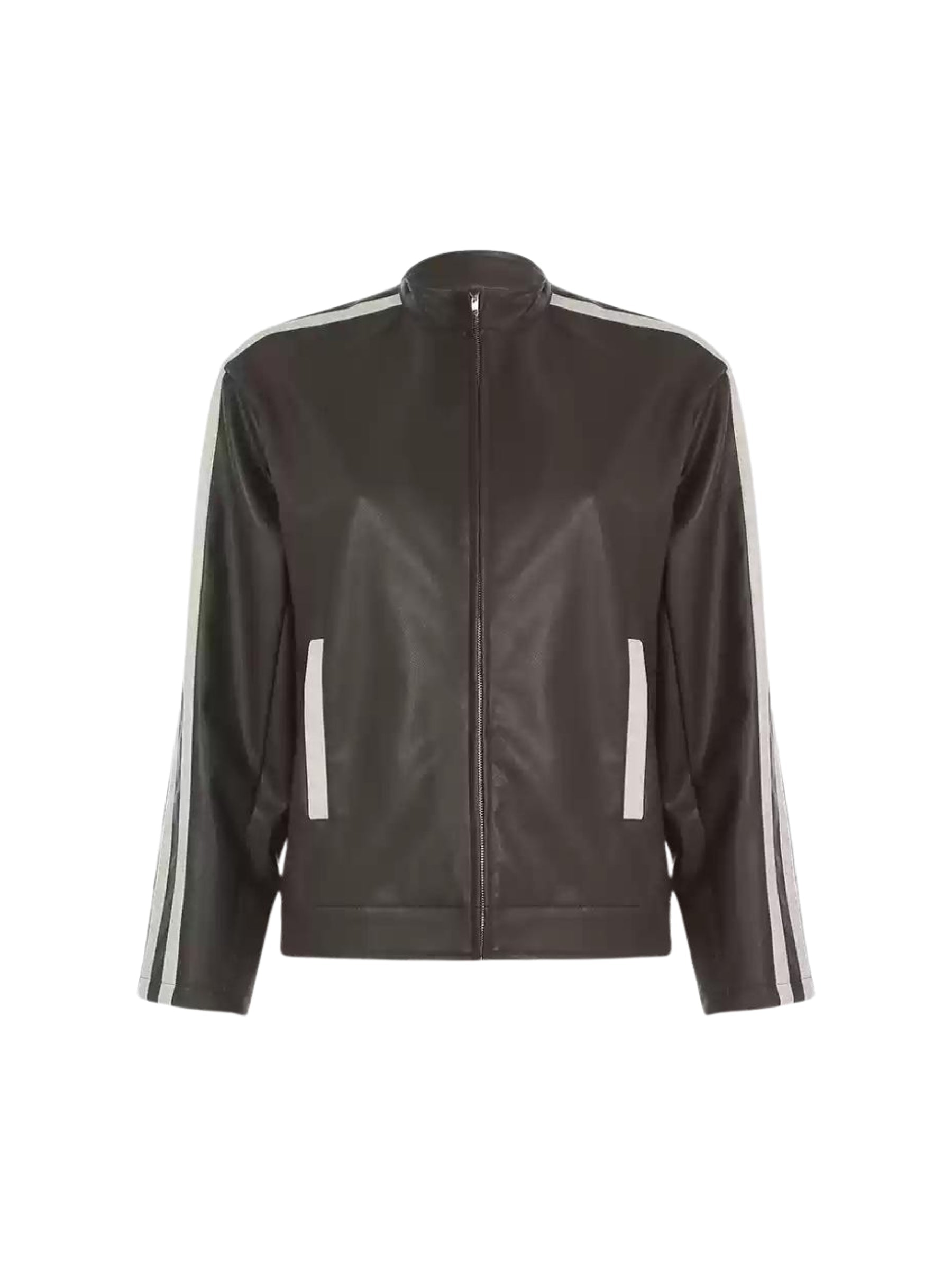 Leeah Striped Faux Leather