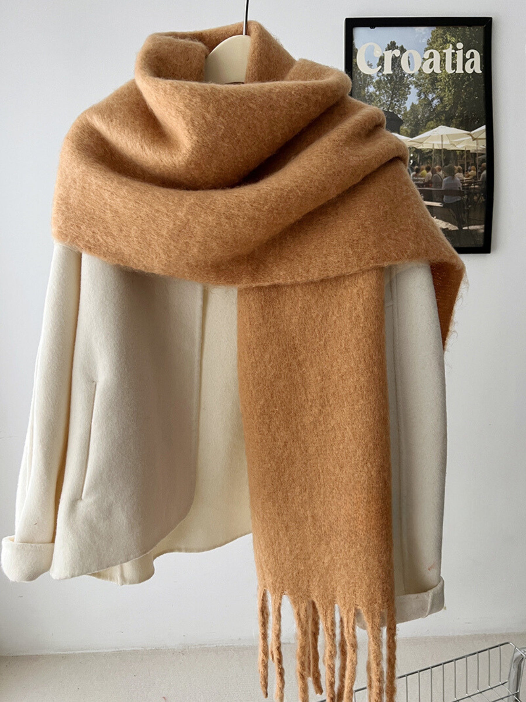 Alden Oversized Fringe Scarf